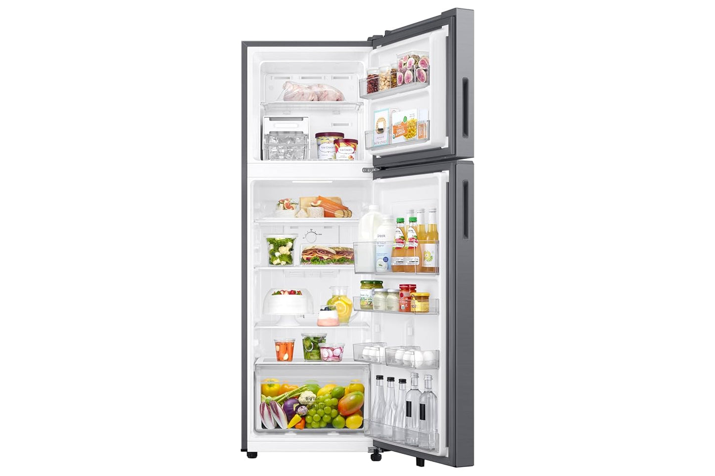 Samsung 256 L 2 Star Frost Free Double Door Refrigerator, RT40H30W2PHL, Elegant Inox
