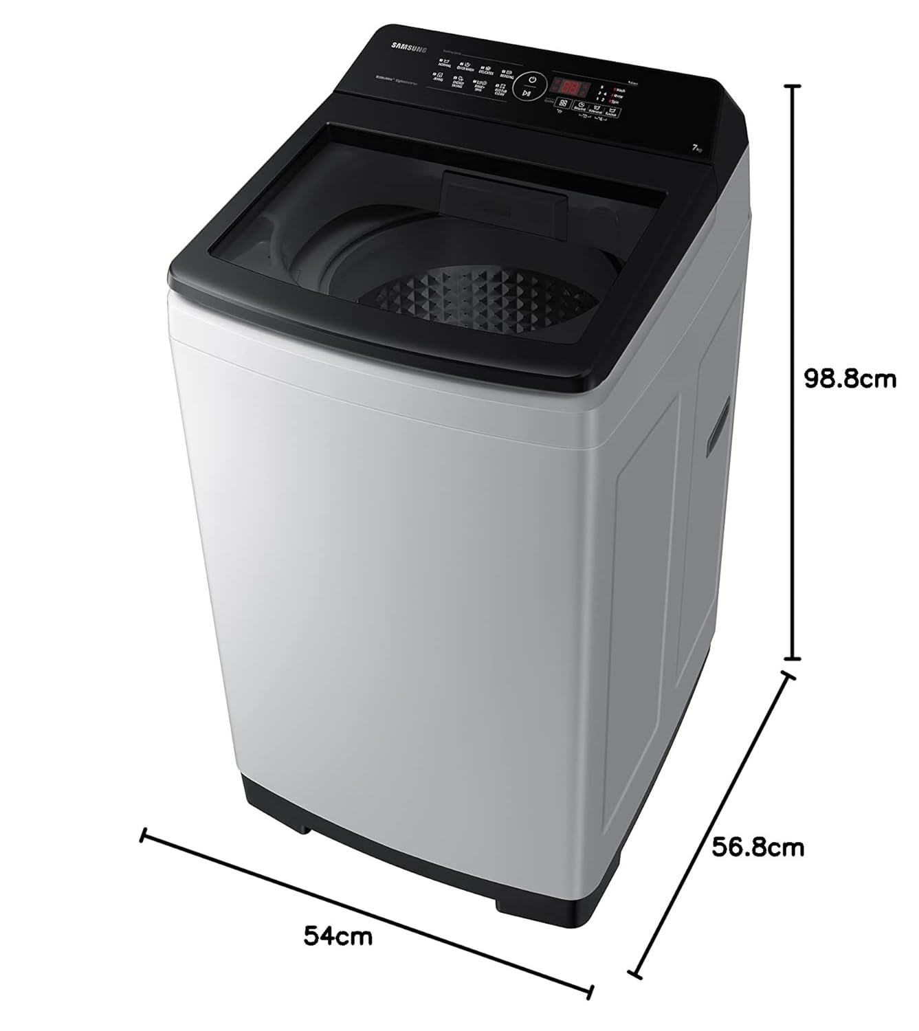 Samsung 7 Kg Inverter Ecobubble 5 Star Fully Automatic Top Load Washing Machine (WA70BG4441BYTL,Lavender Gray)