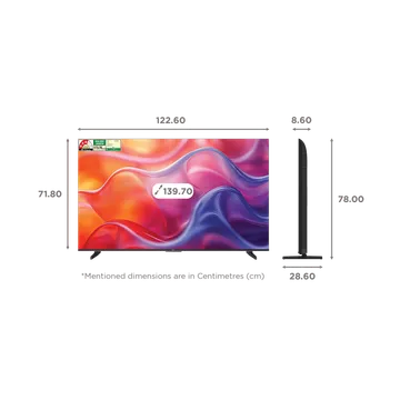 H-QLED P7 Pro Series 139cm(55) 4K AI Smart Google TV With Gemini |Dolby Vision. Atmos 55P7 Pro
