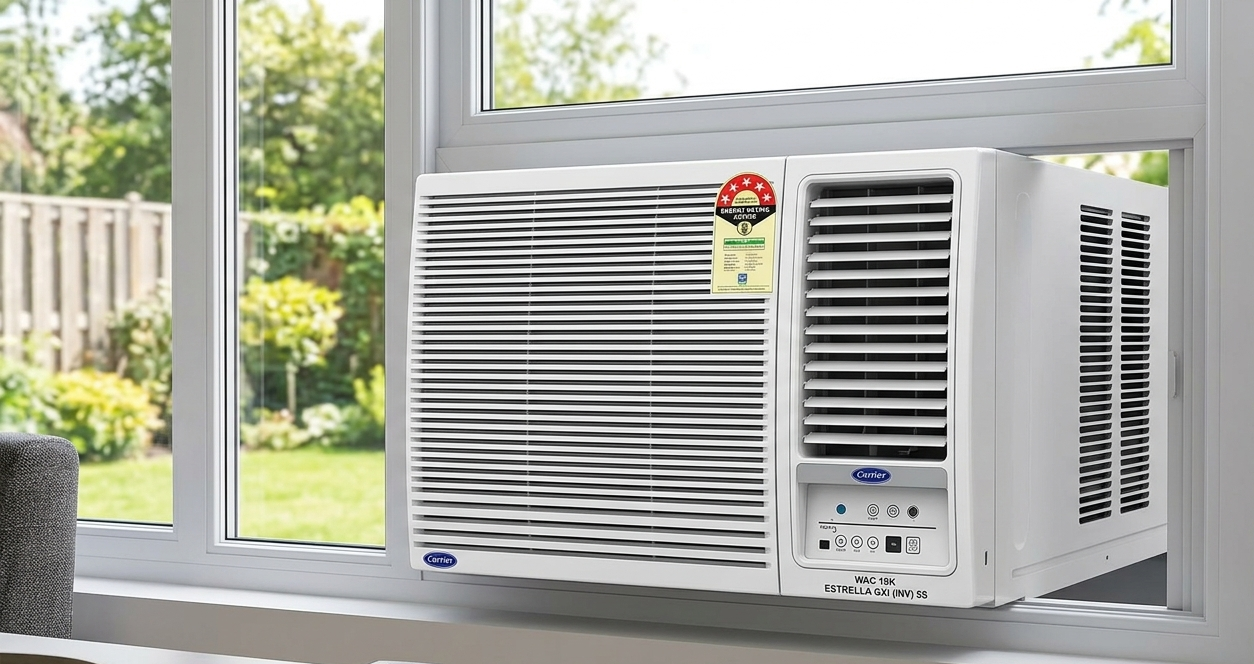 Carrier 1.5 Ton 5 Star Inverter Window Air Conditioner (19K 5S Estrella Gxi)