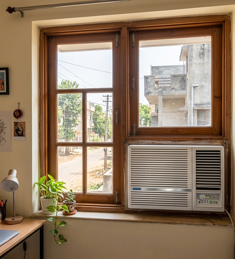 Blue Star WIA518LXU highly efficient 1.5 Ton 5-Star Inverter Window Air Conditioner.