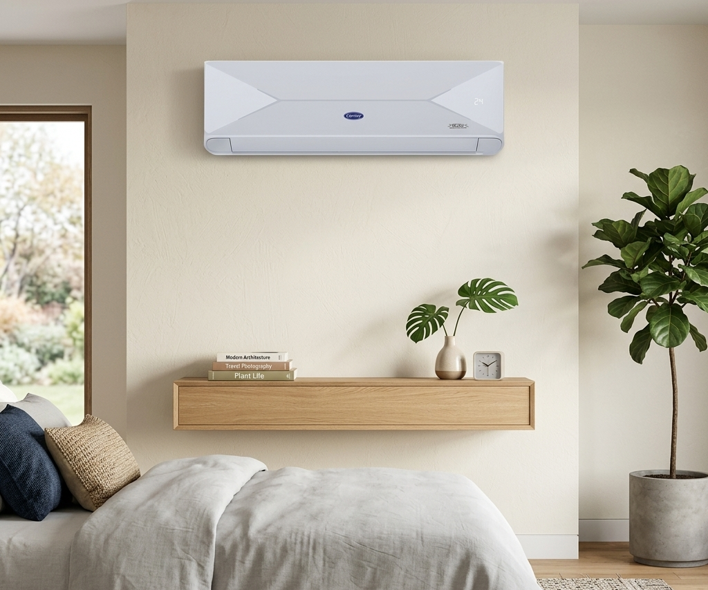 Carrier 1.5 Ton 3 Star 19k XPERT EDGE Fxi Star Split AC| Coppper| 6 in 1 Flexicool Cooling| PM 2.5 Filter