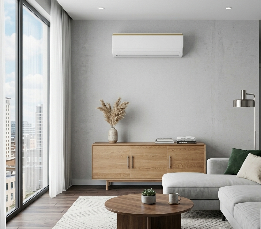 Voltas 185V Vertis Smart Elite Gold 1.5 ton 5 star inverter Split AC|5-IN-1 Adjustable mode|Energy Efficient|Wifi Enabled|High ambient Cooling-cools even at 52°C|Anti dust filter|Copper Coil|White