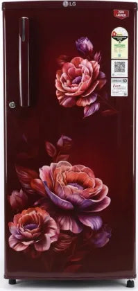 LG GLD1816WOWR 180 Litre Single Door Refrigerator | Toughened Glass Shelve|Wine Rose