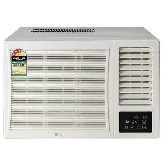 LG 1.5 Ton 3 Star, New star rated, Fix Speed Window AC (Copper Coil, Turbo Mode, Memory Restart,HD Filter, Quick and Uniform Cooling, AW-C18WUXA, White)