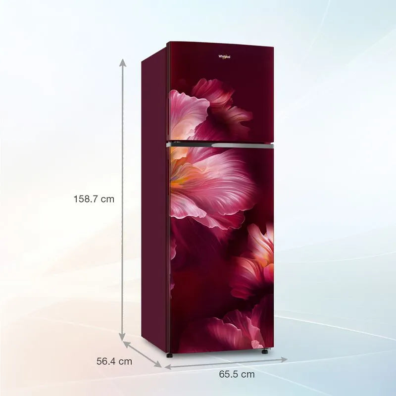 Whirlpool 235L 2 Star Frost-Free Double Door Refrigerator (NEO SP278 PRM Wine Velvet, Model 22318)