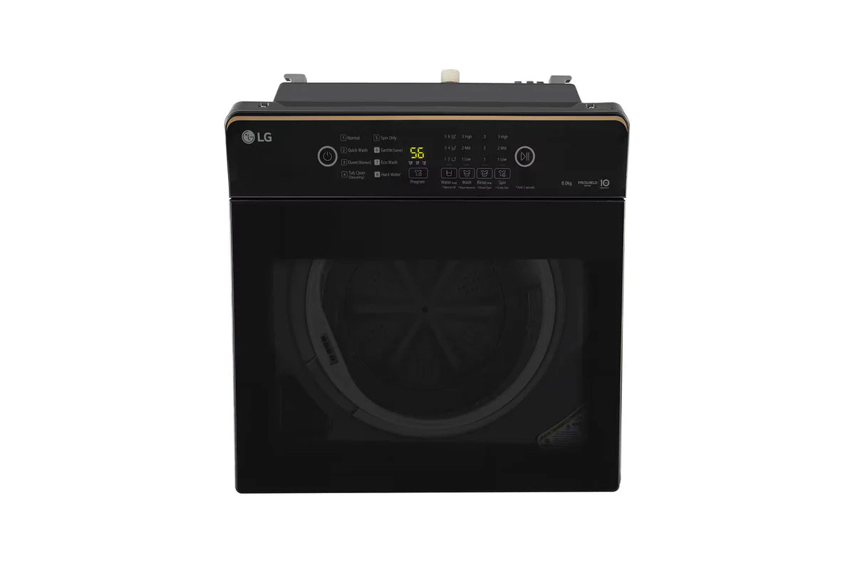 LG 8Kg Top Load Washing Machine, Hard Water Wash, Middle Black, 5 Star T80KMMB3Z