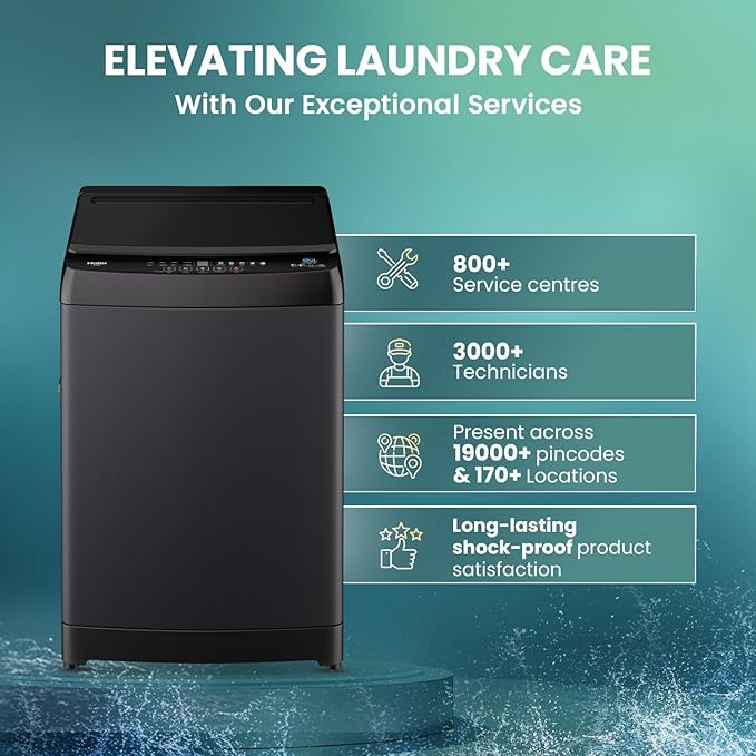Haier 8 Kg Fully Automatic TopLoad Washing Machine HWM80-310BK