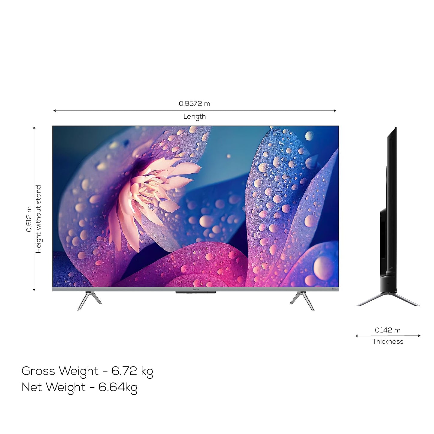 4K Ultra HD P7GT Series 127cm(50) Smart Google TV With Hands Free voice Control (50P7GT-P)