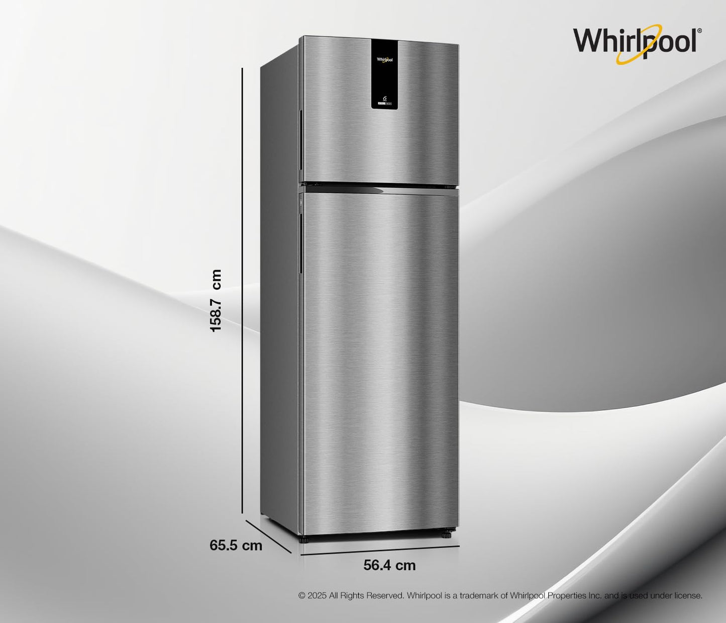Whirlpool Neofresh 235L 2 Star Frost Free Double-Door Refrigerator (Model: NEO DF278 PRM, Variant: Imperial Steel, 22317)