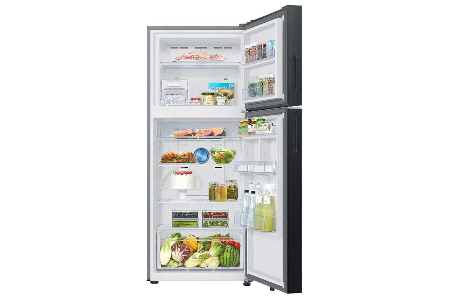 Samsung 396 L 2 Star 5-in-1 Convertible Frost Free Double Door Refrigerator, RT41HG6C42S8HL, Elegant Inox