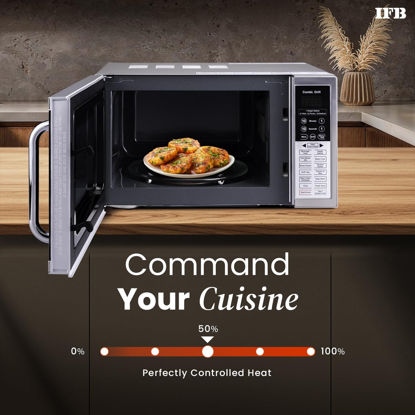 IFB 20 L Grill Microwave Oven (20PG4S, Black/Silver)