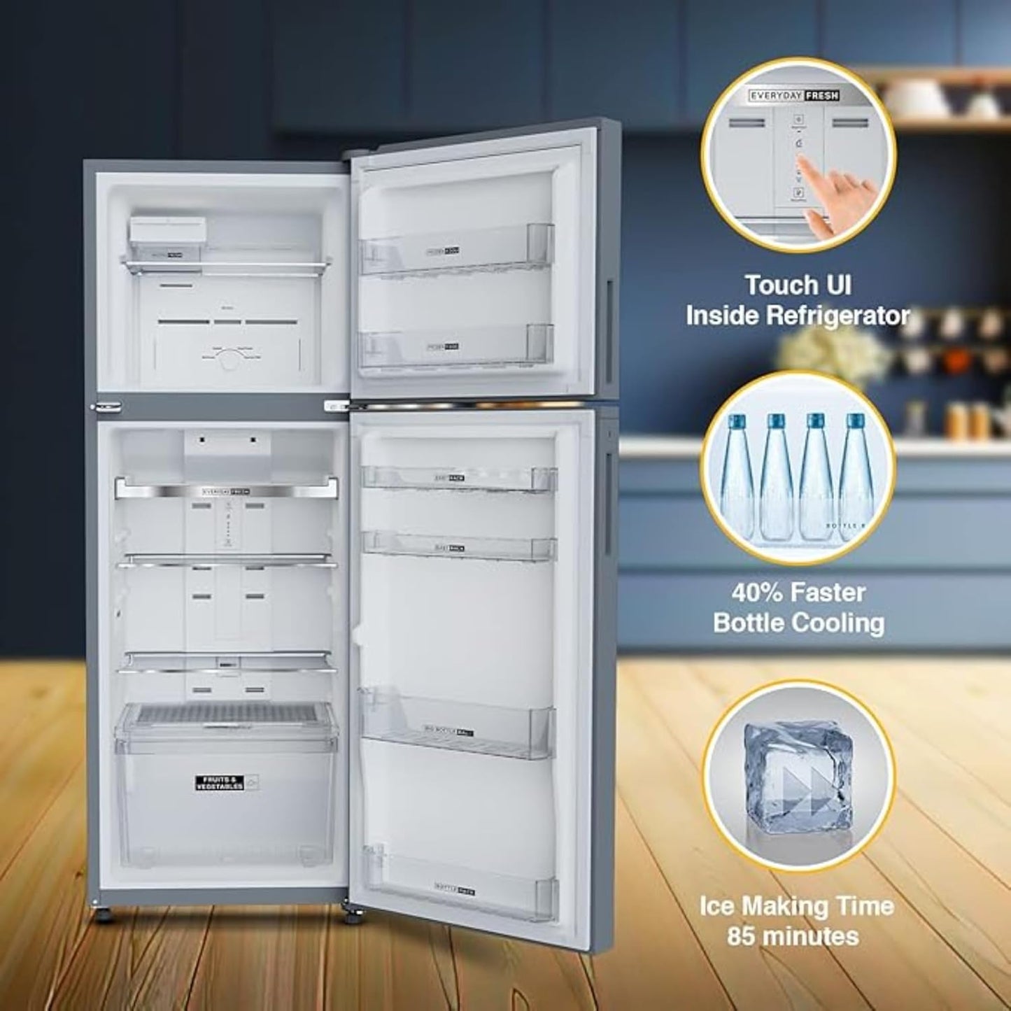 Whirlpool Intellifresh 259L 2 Star Frost Free Double Door Refrigerator (Model: IF INV ELT DF305 PRM /22376)