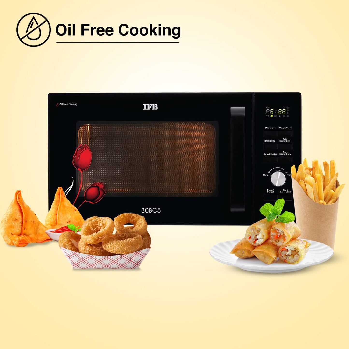 IFB 30 L Convection Microwave Oven with Oil Free Cooking (30BC5, Black, With Starter Kit)