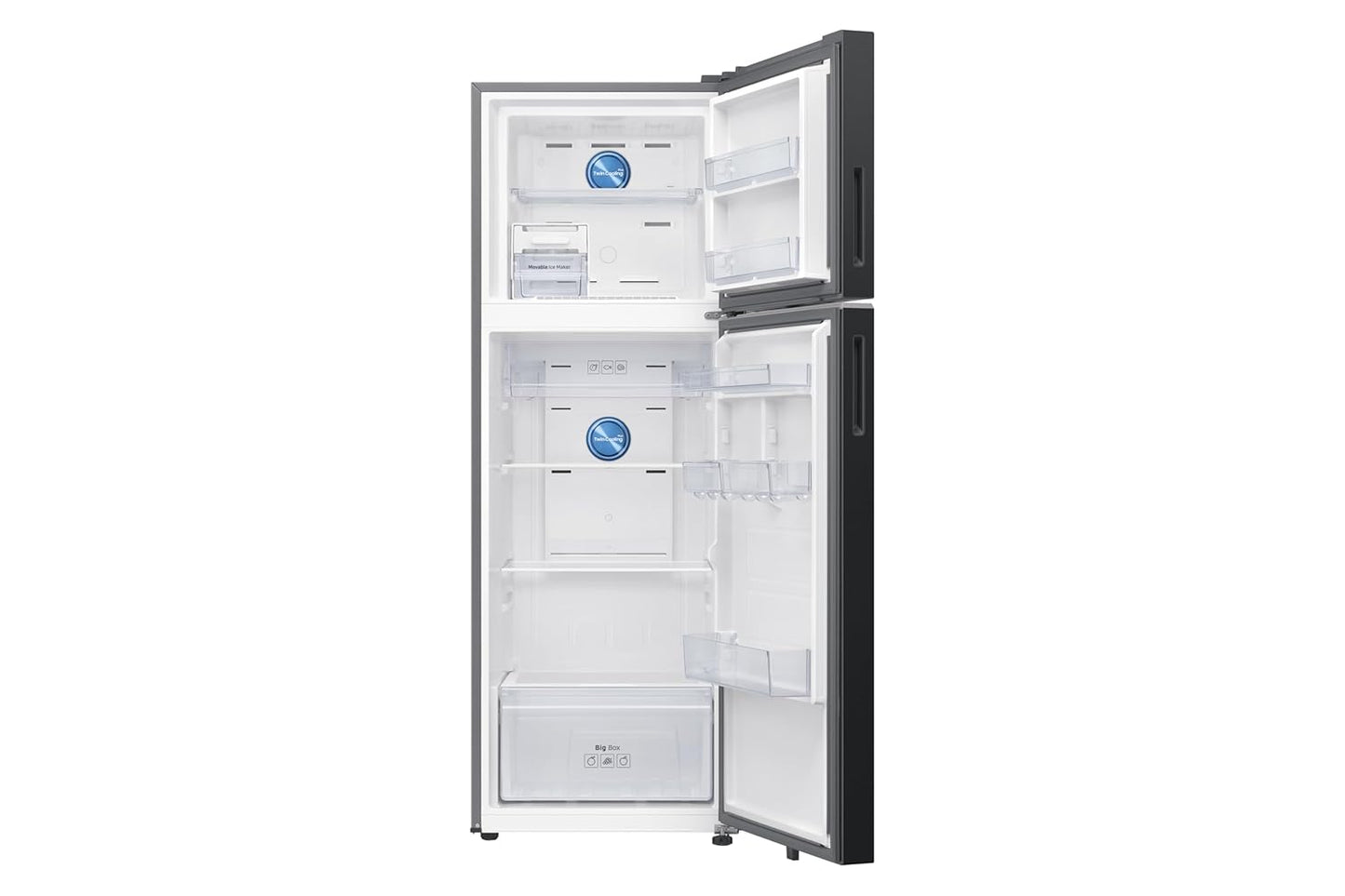 Samsung 256 L, 2 Star, Digital Inverter Frost Free Double Door Refrigerator (RT40H30W2KHL, Black Caviar, 2026 Model)