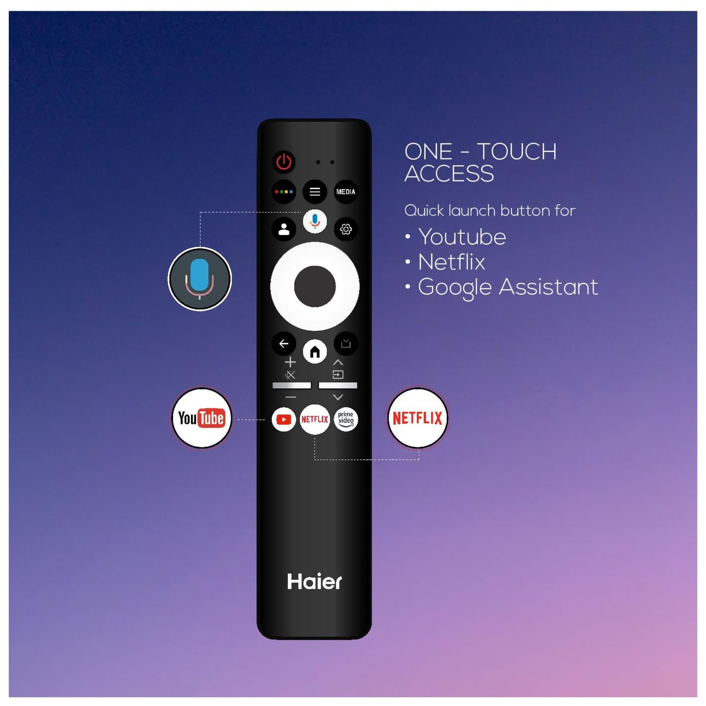 Haier 139 cm (55 inches) one touch access