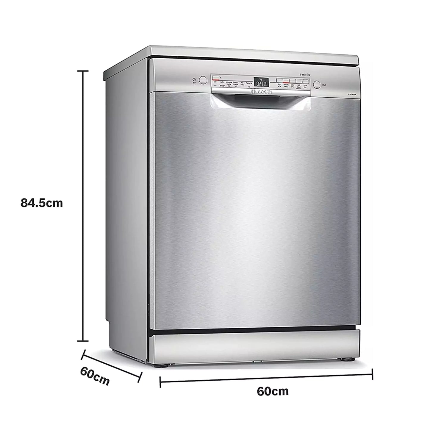 Bosch 13 Place Settings Dishwasher (SMS6ITI00I, Silver Inox, WiFi Enabled)