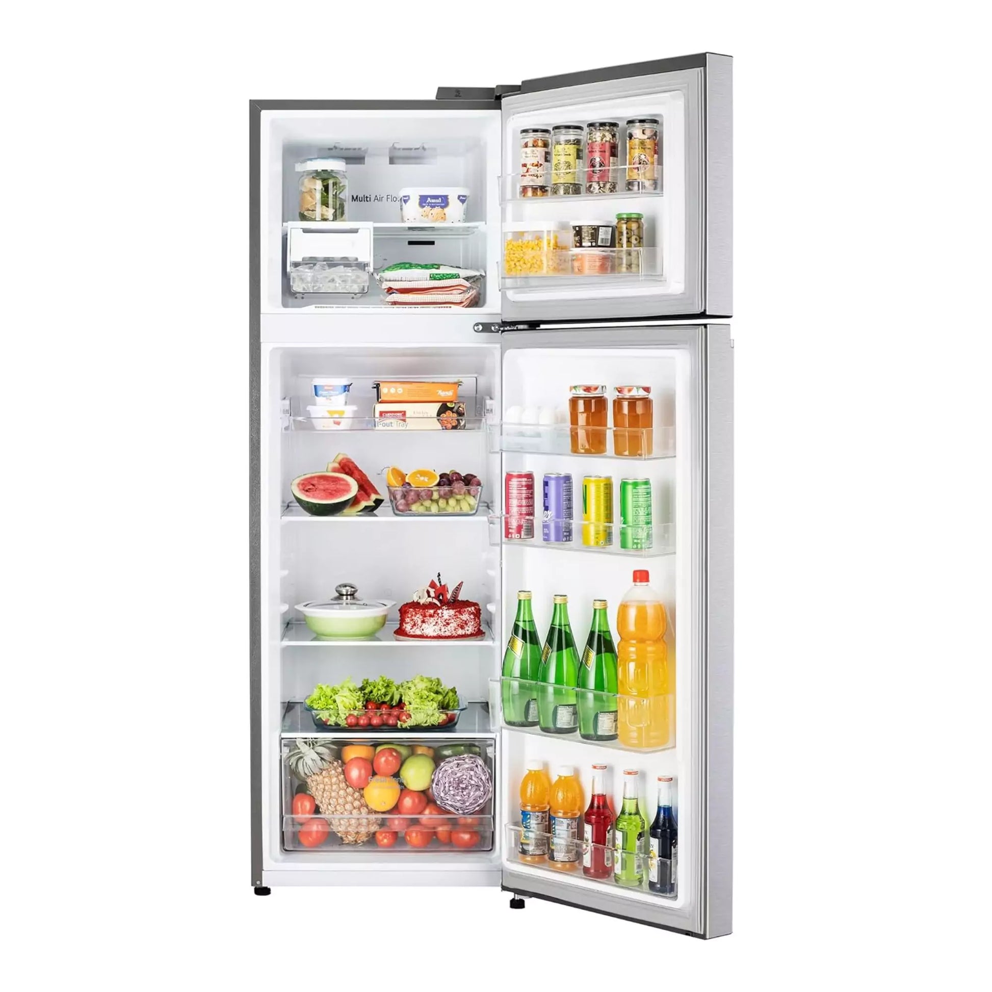 ‎Inverter Compressor, Stabilizer free operation, Adjustable Shelves with Lg 272 L 2  Double Door Refrigerator