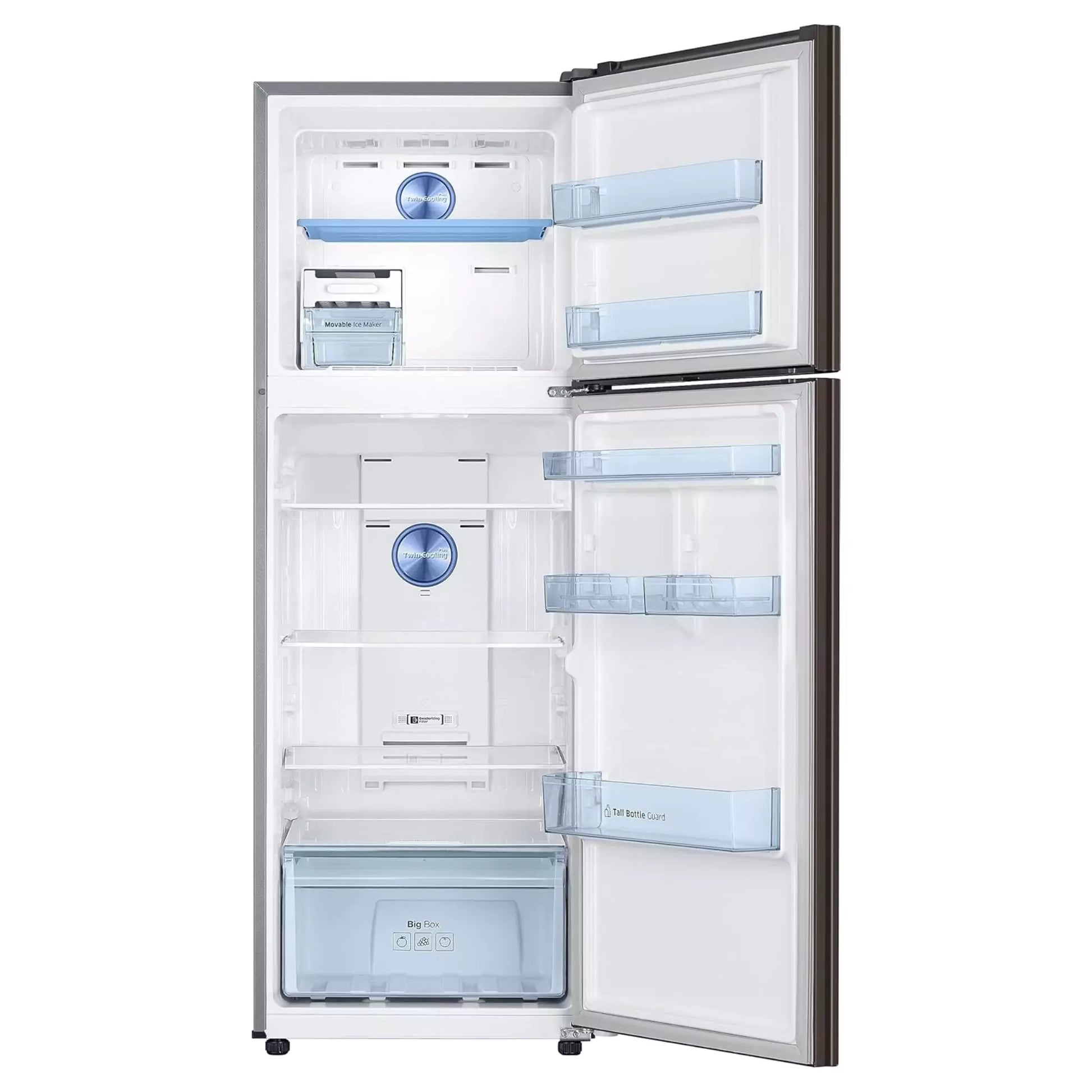 Samsung 256L  Double Door Refrigerator with enjoy a rapid cooling performance. At the touch of a button, Power Cool blows intensely cold air into the fridge to quickly cool your groceries or favorite drinks.