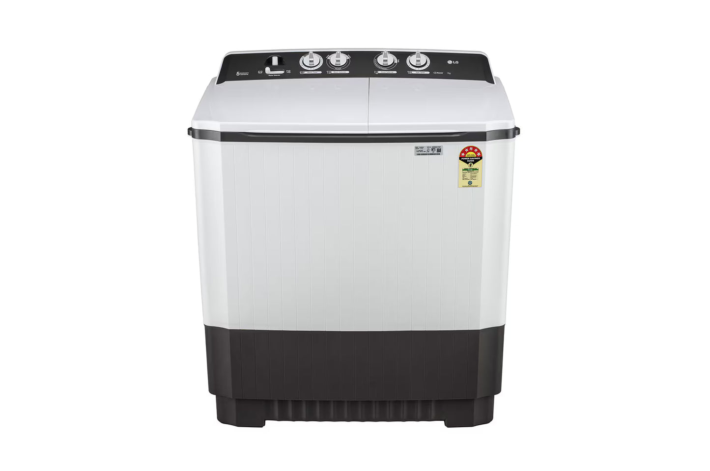 LG P7010NGAZ 7Kg Semi Automatic Washing Machine, Rat Away Technology, Dark Grey