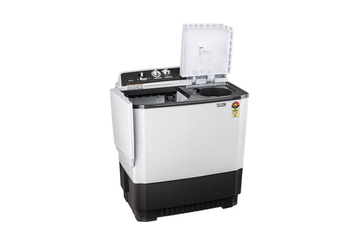 LG P7010NGAZ 7Kg Semi Automatic Washing Machine, Rat Away Technology, Dark Grey
