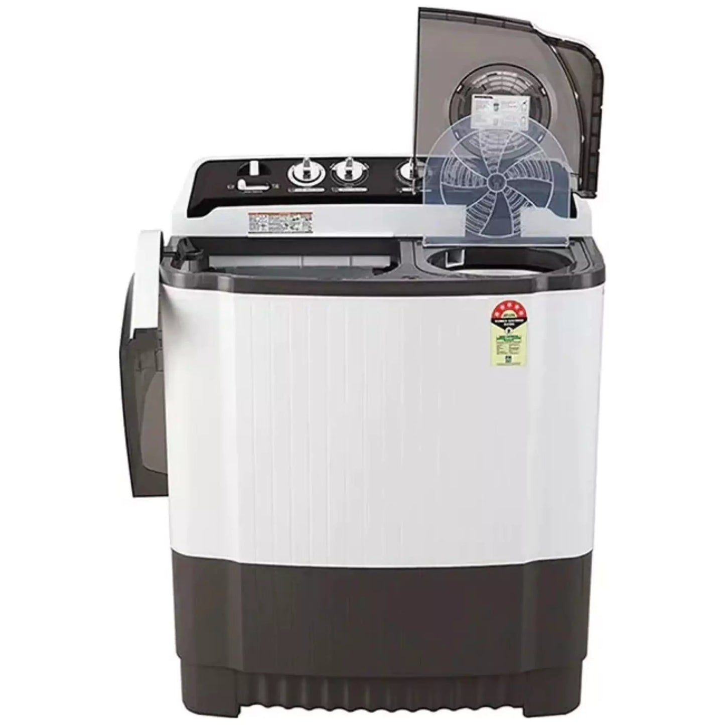 LG 8 kg 5 Star Semi Automatic Top Load Grey, White  (P8015SGAZ)