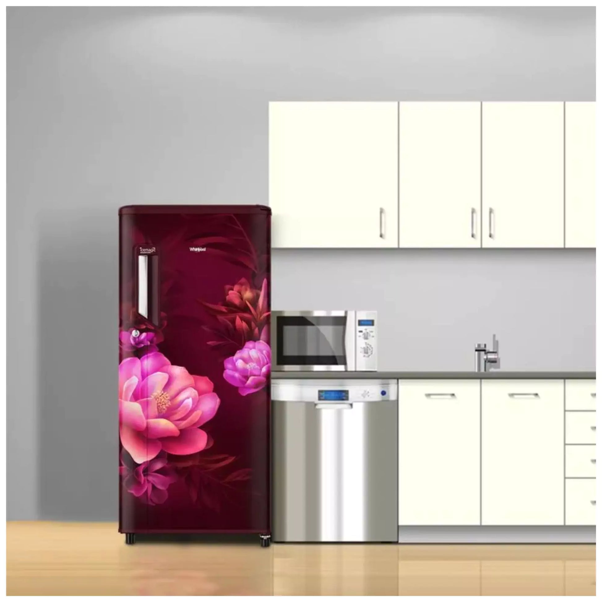 Display at the home Whirlpool 184L 3 Star Single Door Refrigerator