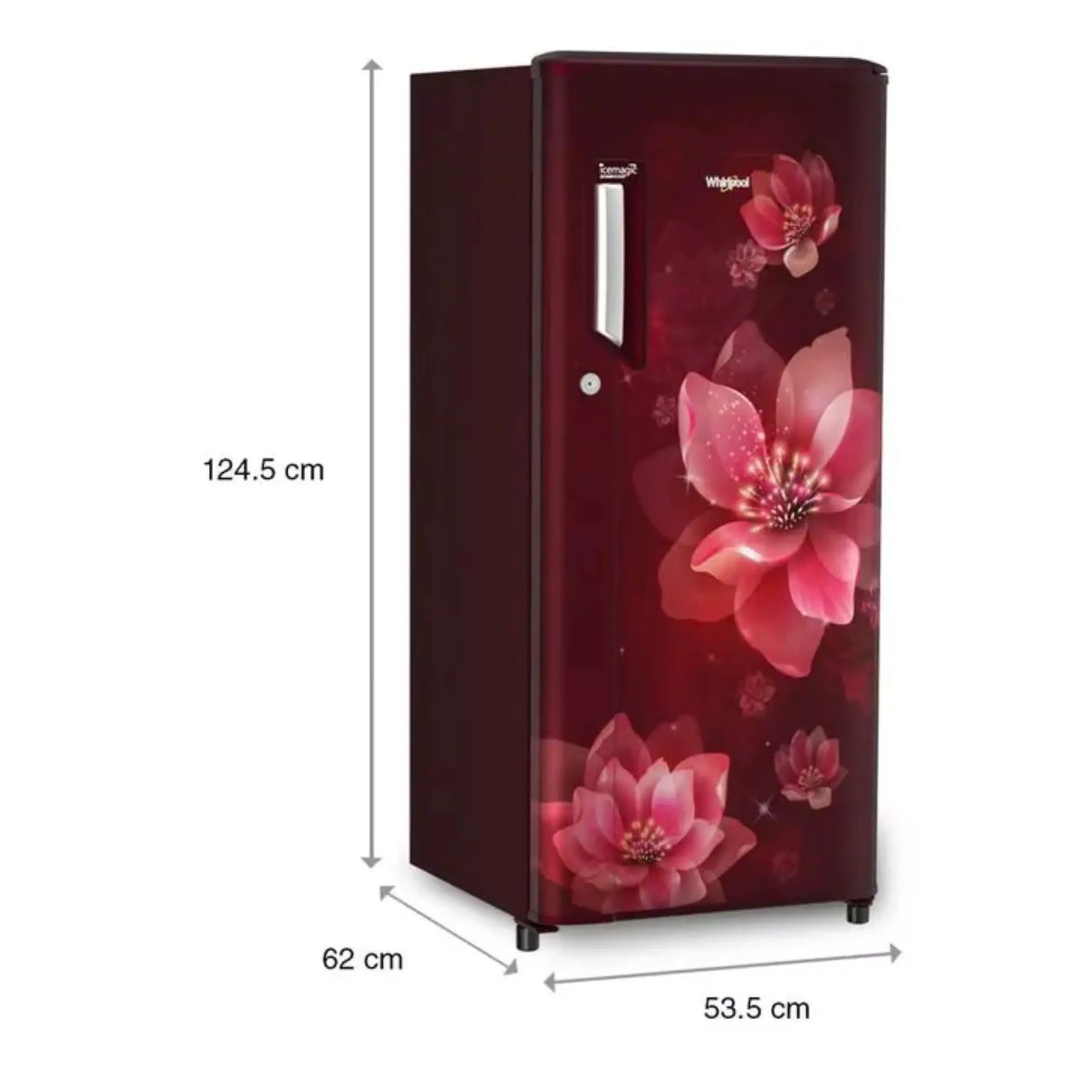 Wine Mulia Whirlpool 192L 3 Star Single-Door Refrigerator is  Annual Power Consumption(kWh)- 172 kwh