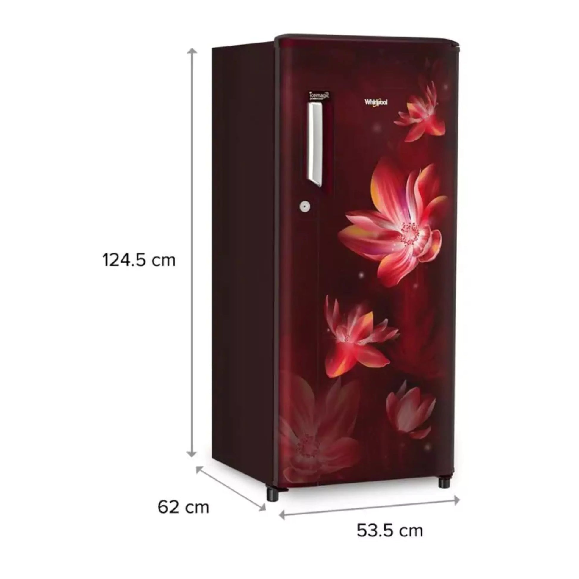 Whirlpool 192 L Direct Cool Single Door 3 Star Refrigerator (Wine Flower Rain-72535)