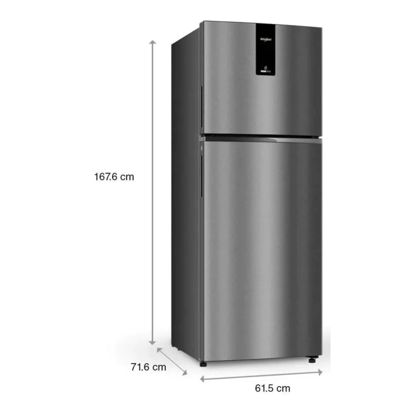 Whirlpool 308L 2 Star Frost Free Refrigerator ( Alpha Steel - 21820)