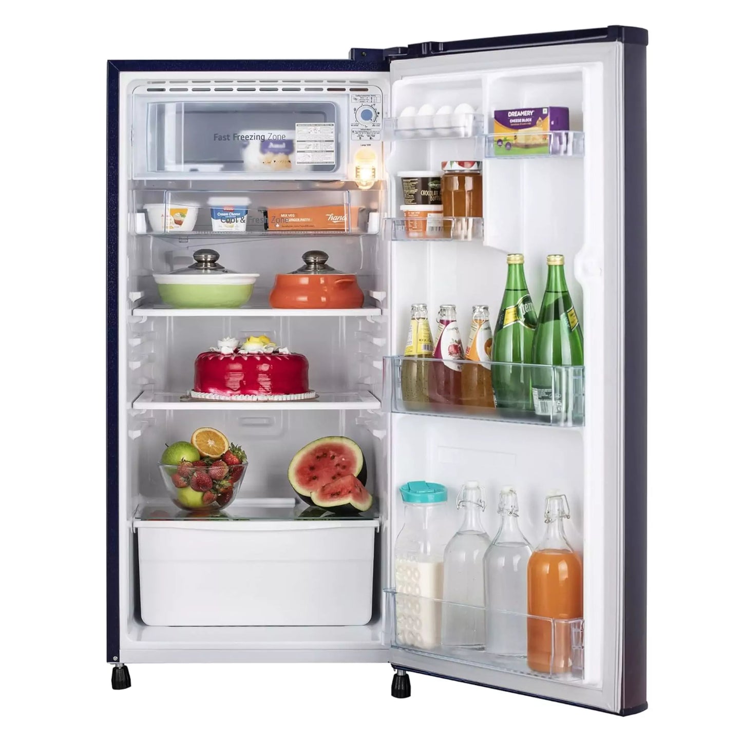 LG 190L 2 Star Direct-Cool Single Door Refrigerator (GL-B199OBPC)- Spacious Chiller Tray