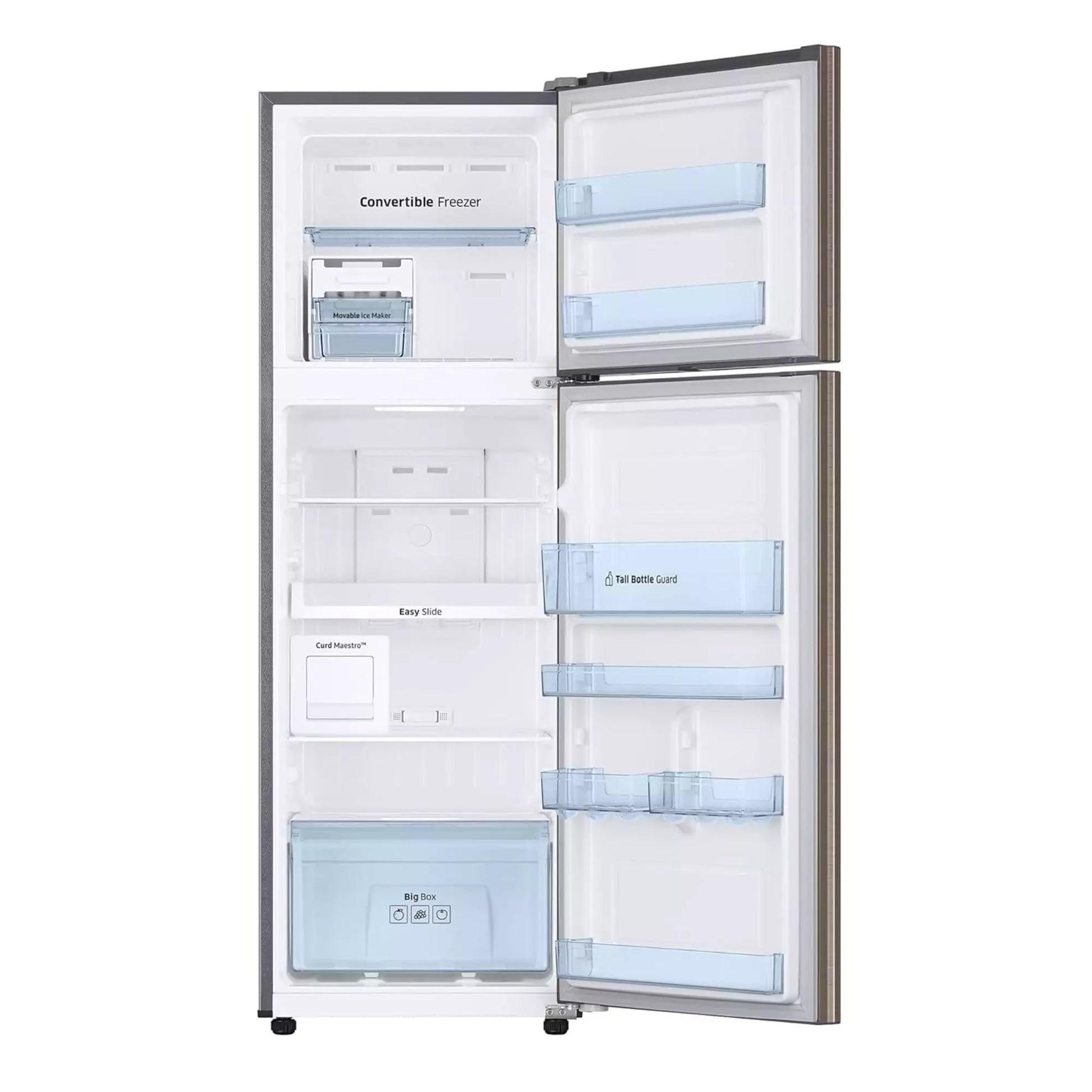 Samsung 265 L 2 Star Double Door Refrigerator : auto defrost to stop ice-build up