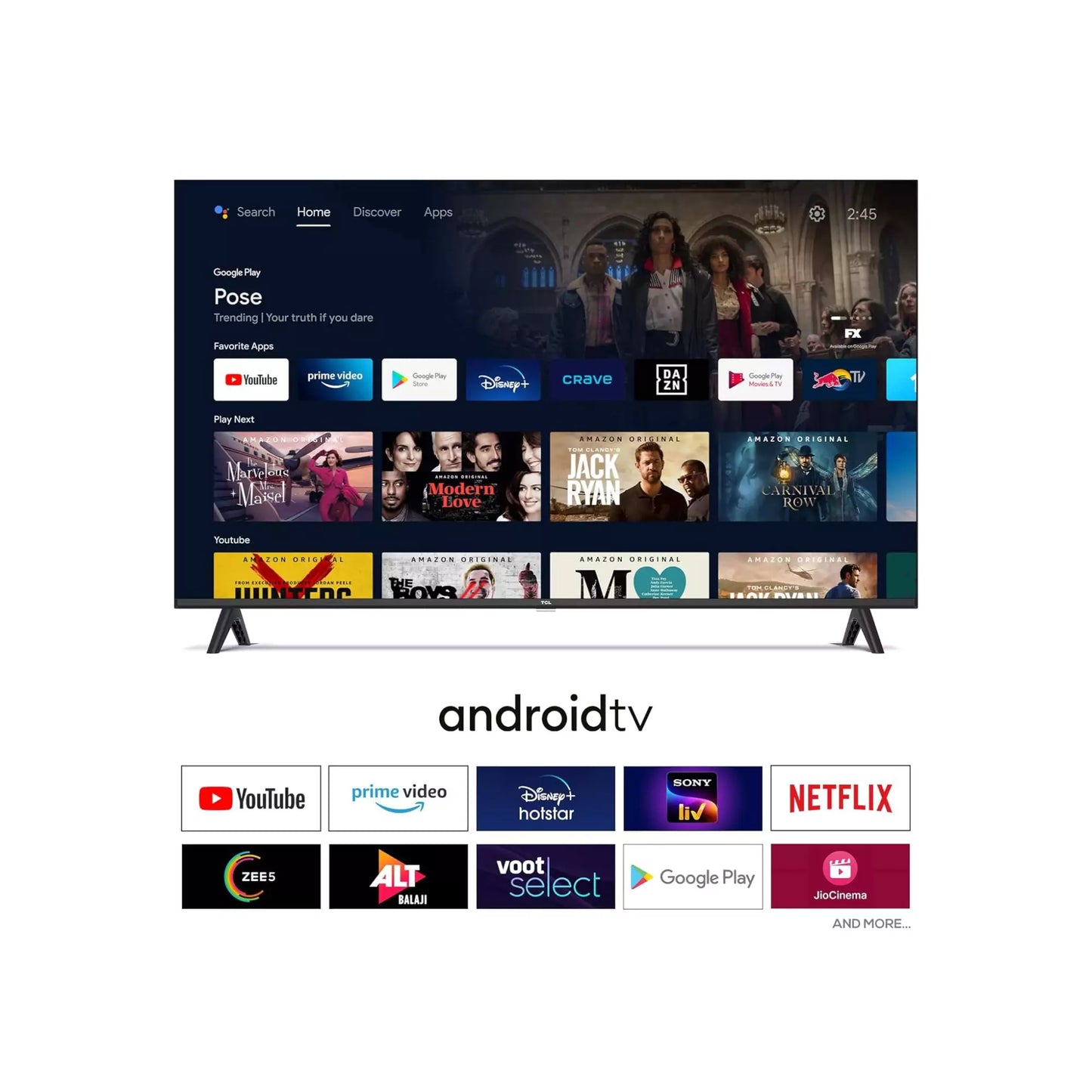 TCL 79.97 cm (32 inch) Full HD Supported Apps: Netflix|Prime Video|Disney+Hotstar|Youtube