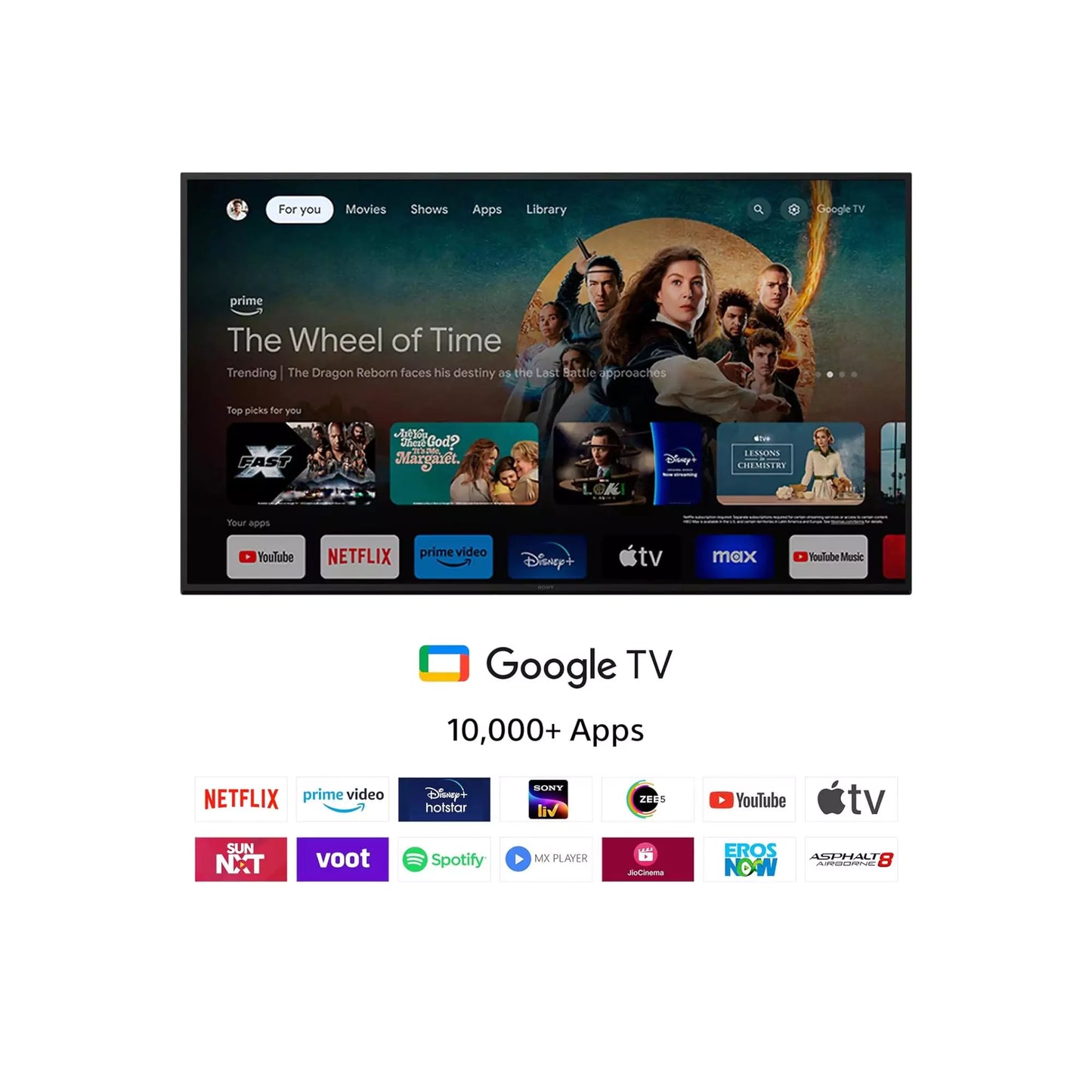 Sony BRAVIA 2- content recommendation based on your viewing habits and preferences with the platforms