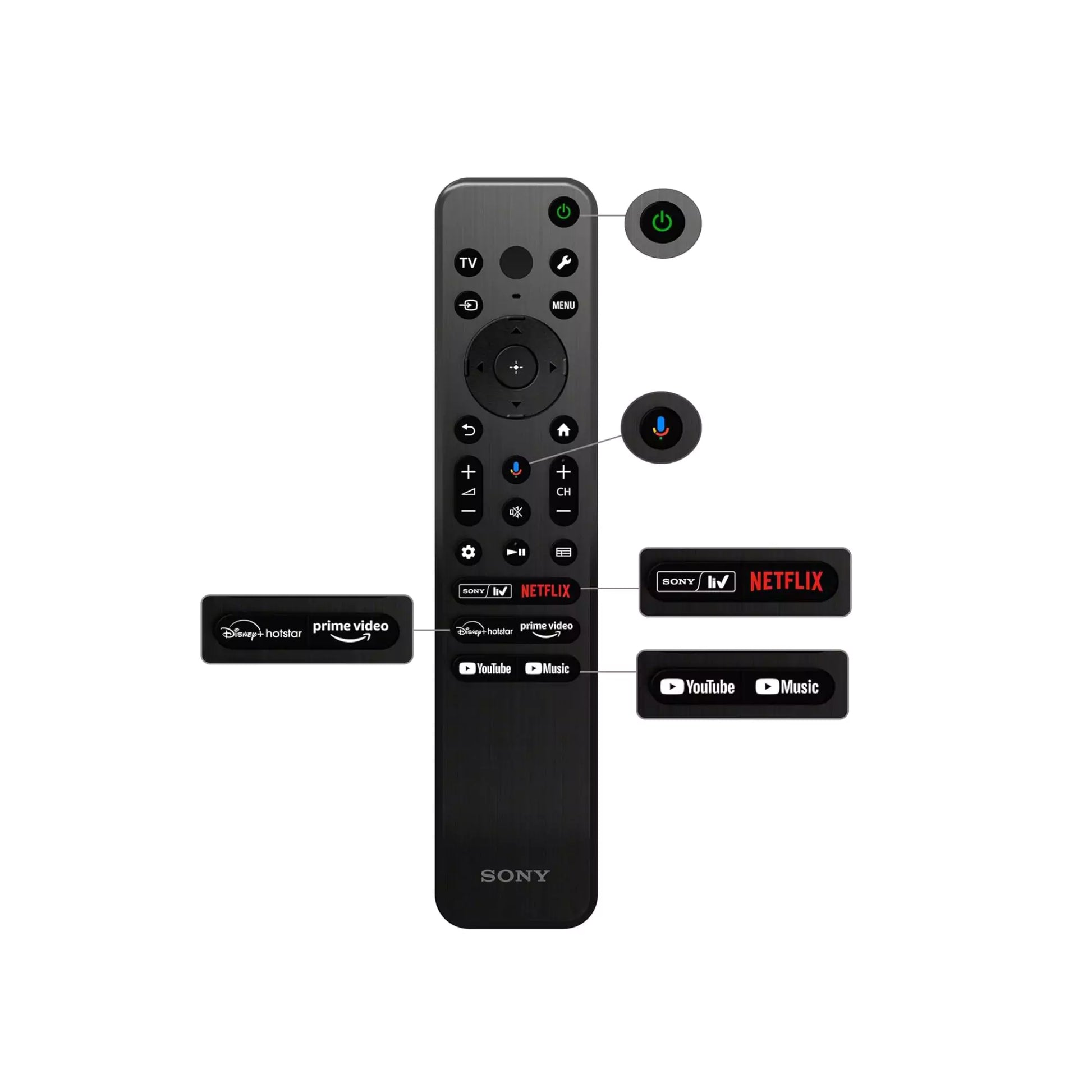  Use your voice enabled remote to search across all apps including live tv / Sony 139 cm (55 inches) BRAVIA 2 