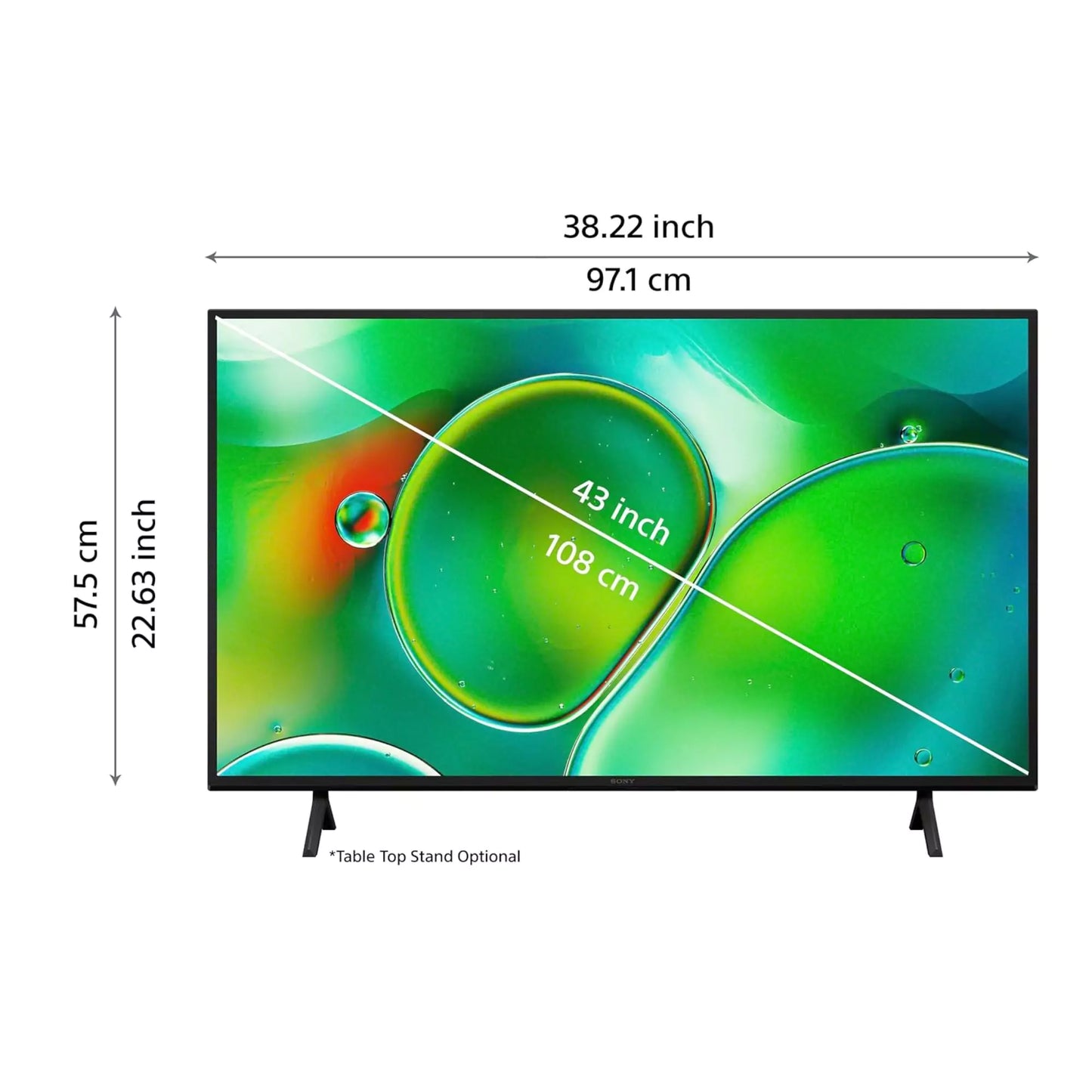 Sony BRAVIA 2 Series / Standing screen display size - 43