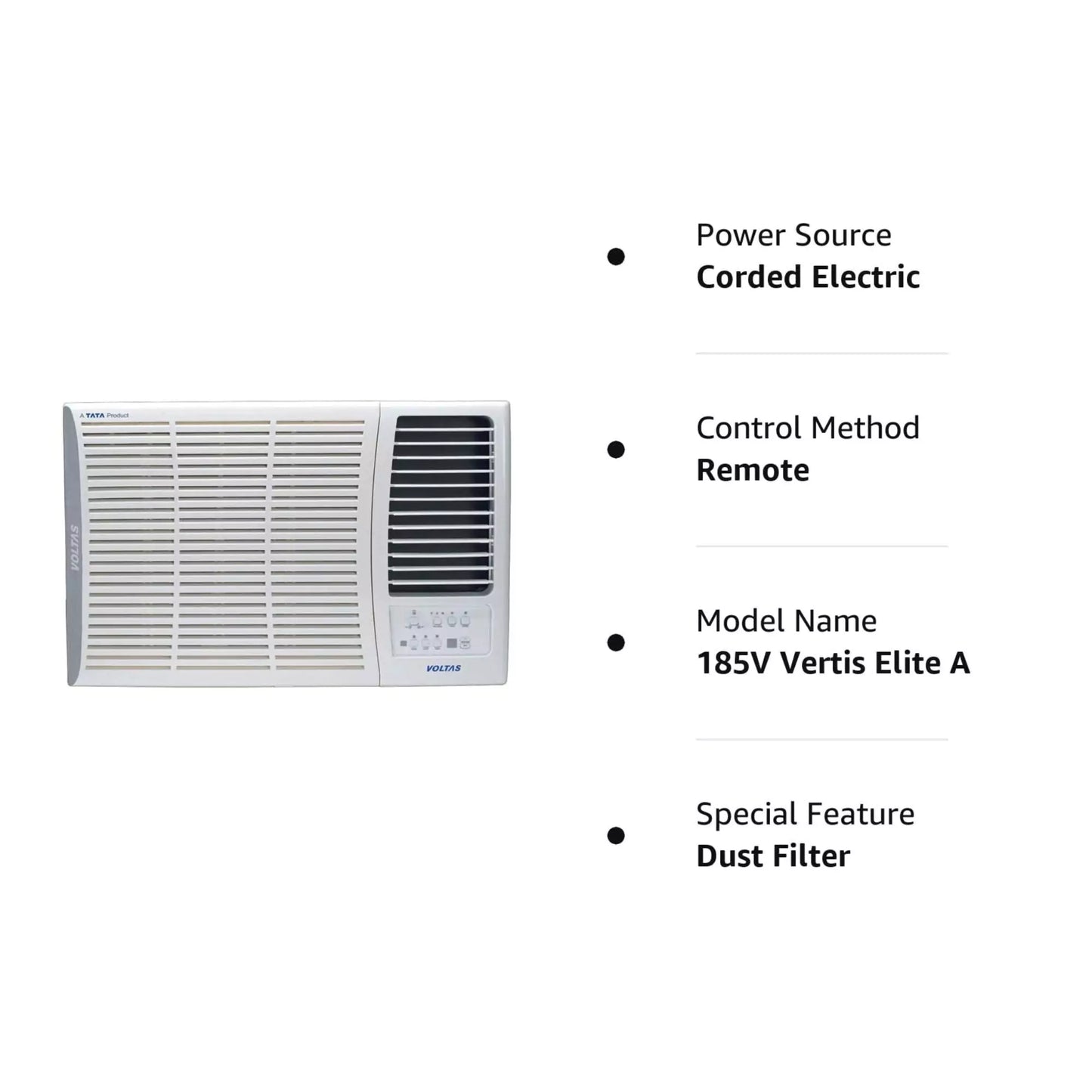 Voltas 1.5 Ton 5 Star, Window AC (185V Vertis Elite)