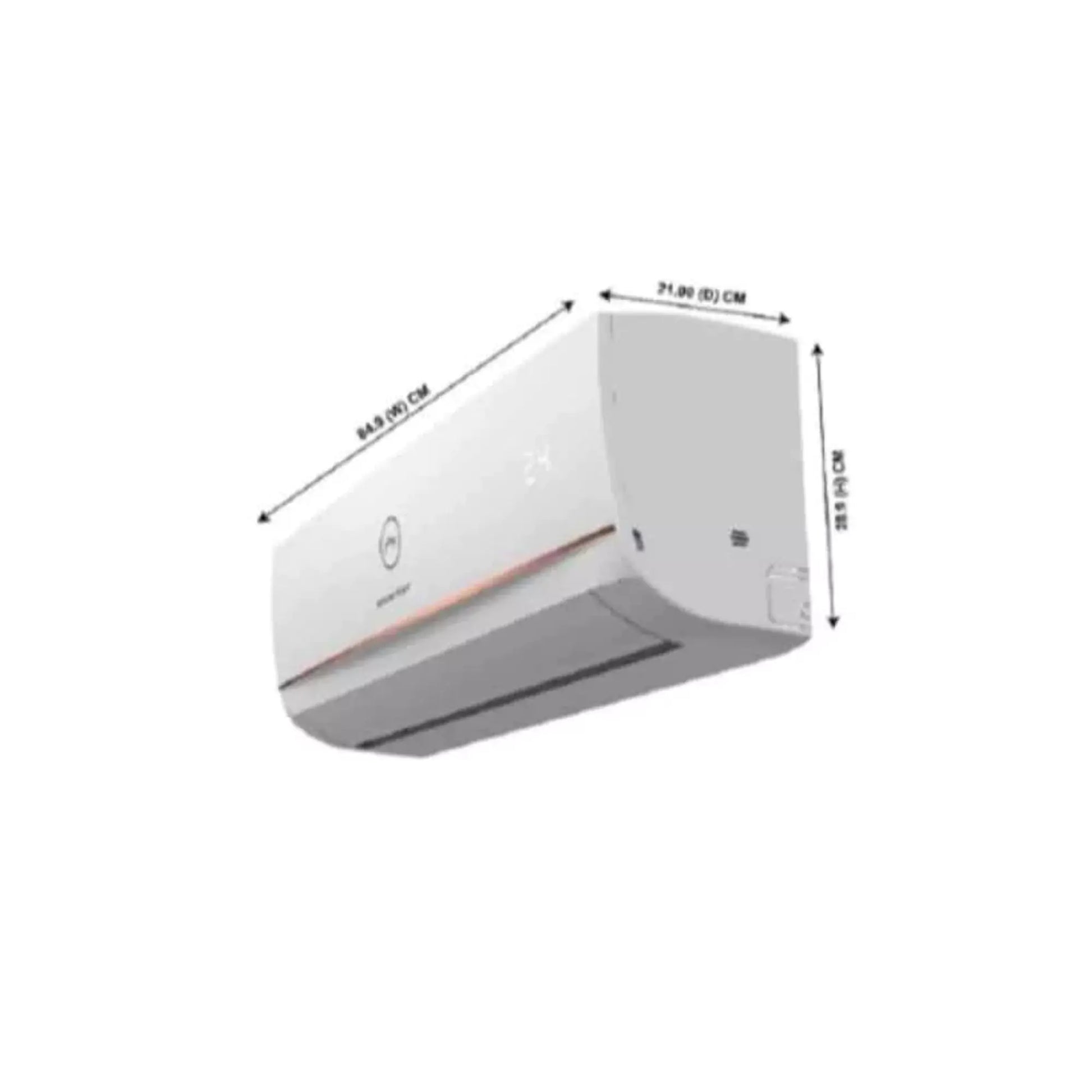 Godrej 1.5 Ton 3 Star Inverter Split AC -Width x Height x Depth (cm)84.9 x 28.9 x 21