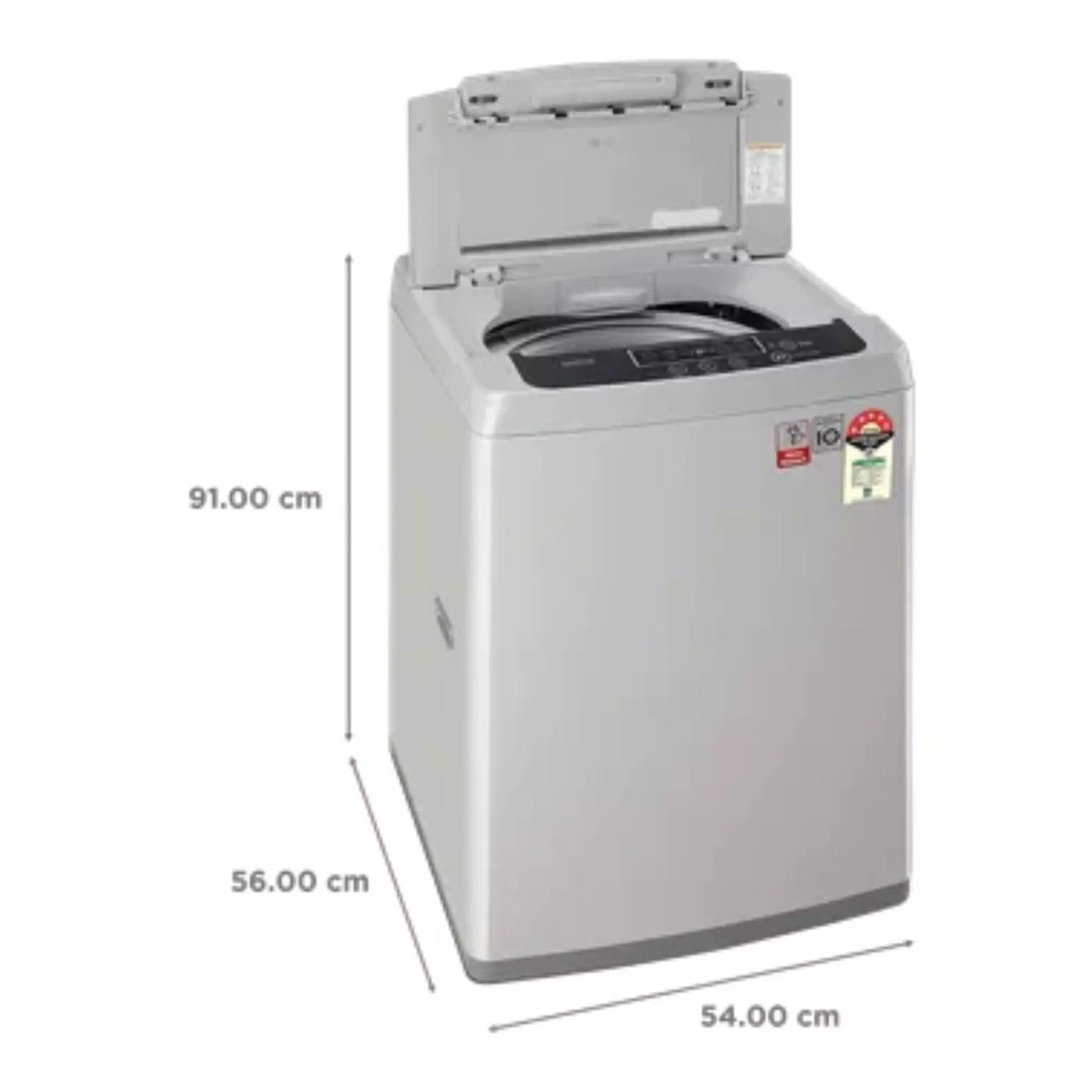 LG 7.5 kg Fully Automatic Top Load Washing Machine Silver  (T75SKSF1Z)