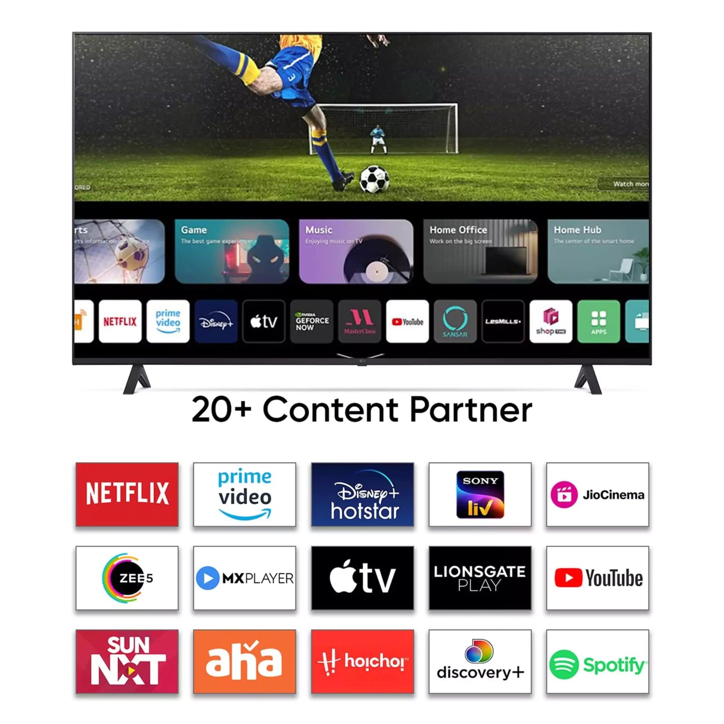 Stream services straight from your TV, including Netflix, Disney+Hotstar, Prime Video & Apple TV+ / LG 108 cm (43 inches)