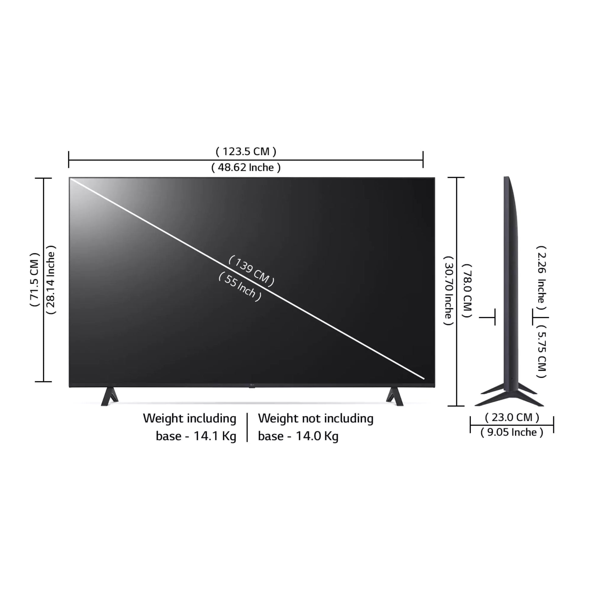 LG 139 cm (55 inches) screen size 43 Inches