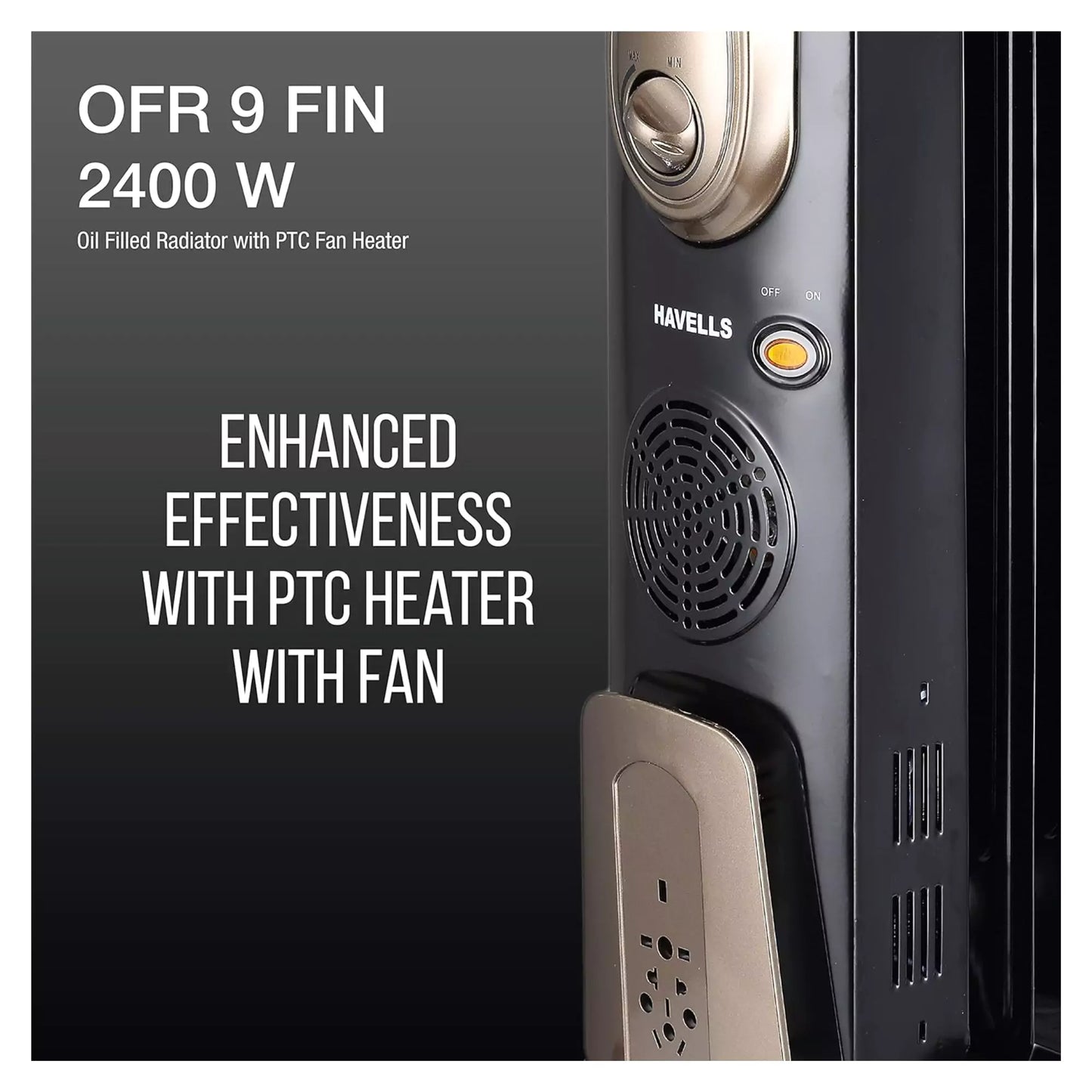 Havells OFR 9 Fin OFR 2400 Watt with 3 Heat Setting