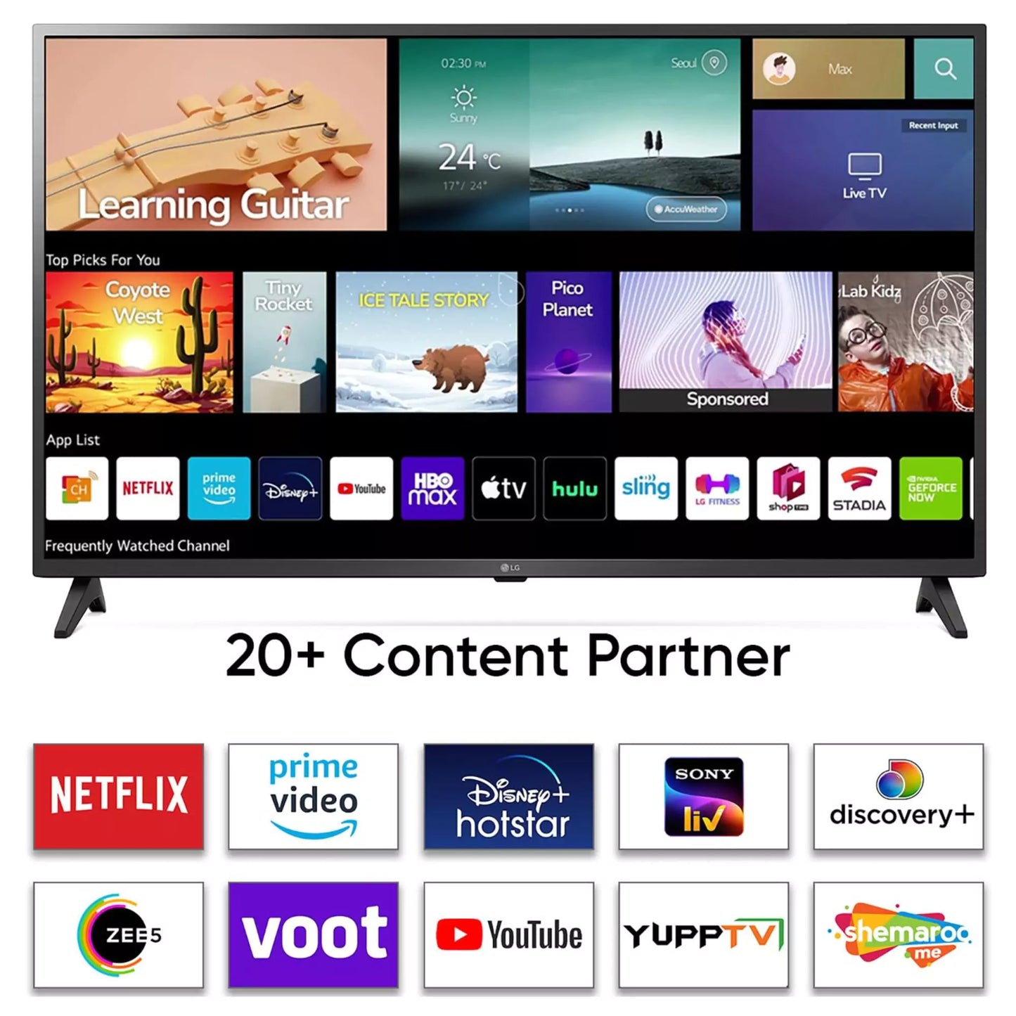 LG 139 cm (55 inches) 4K Ultra HD with 20+Contet partner