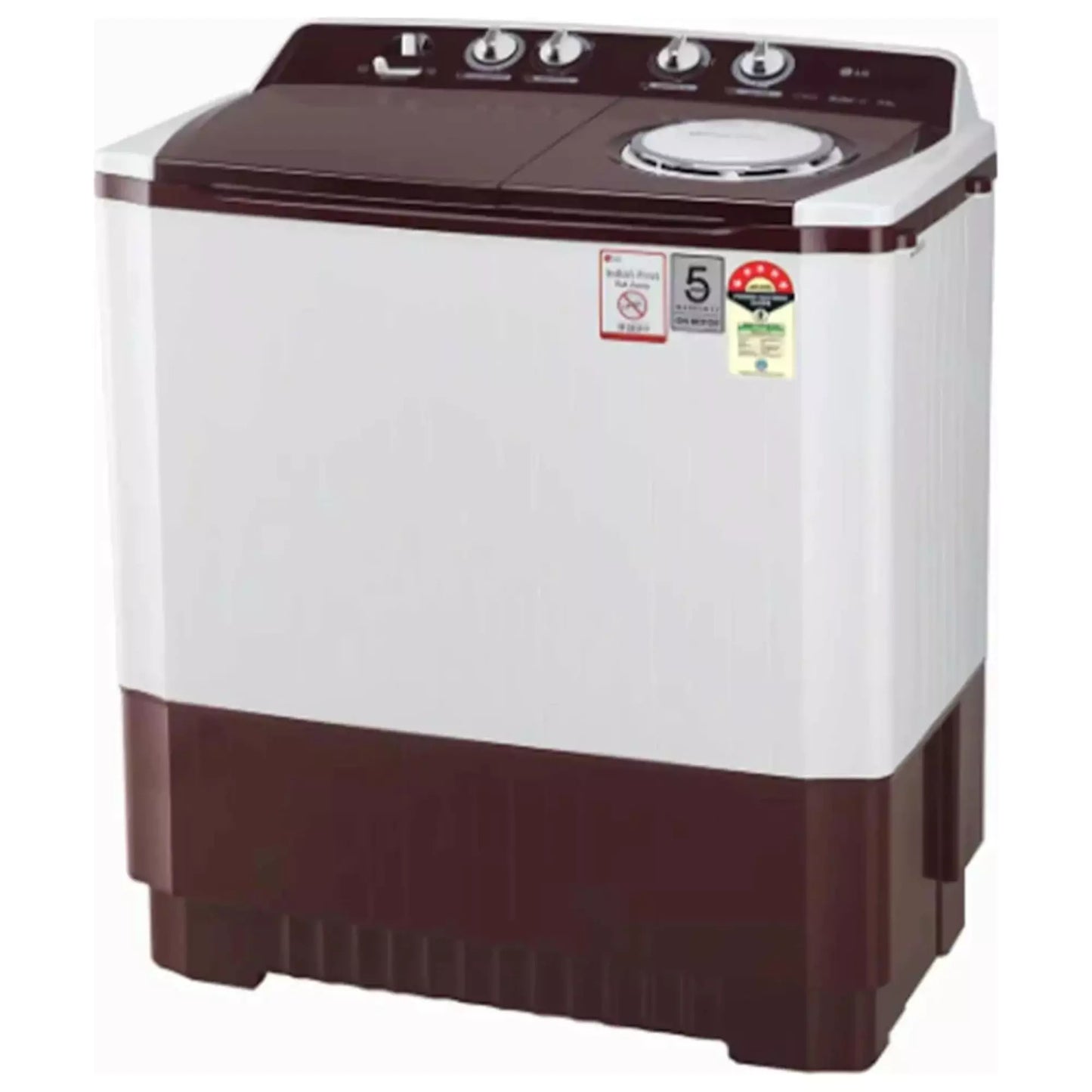 LG 10 Kg 5 Star Semi - Automatic Top Loading Washing Machine (P105ASRAZ)