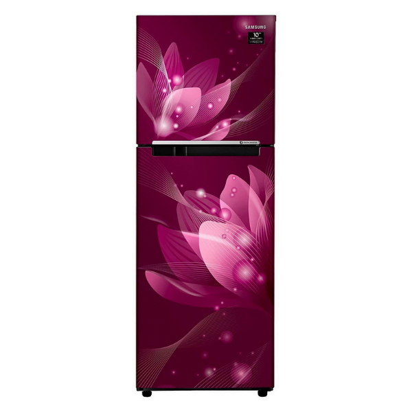 Samsung 253 L 2 Star Inverter Frost-Free Double Door Refrigerator (RT28T3032R8/HL, Saffron Red)