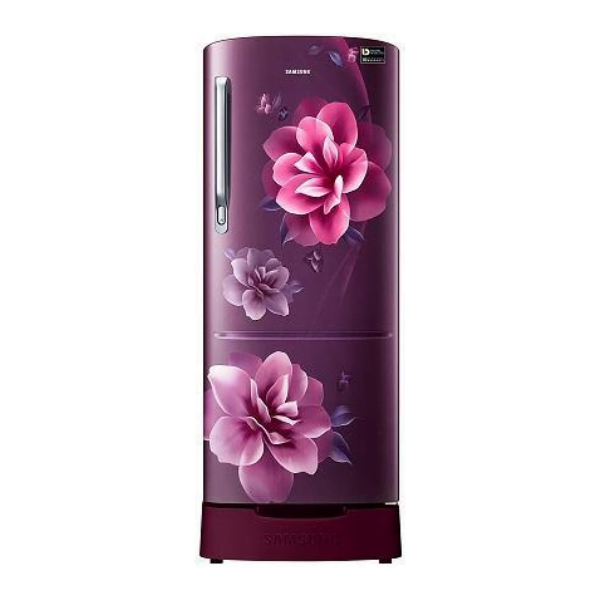 Samsung 192L (RR20A282YCR/NL) 3 Star inverter Direct Cool Single Door Refrigerator, Base stand drawer, Camellia Purple