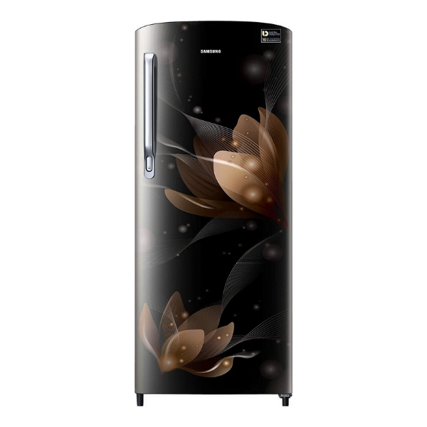 Samsung 192 L 3 Star Inverter Direct-Cool Single Door Refrigerator (RR20T272YB8/NL, Saffron Black)