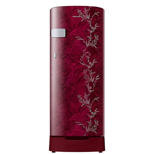 Samsung 192 L 2 Star Direct-Cool Single Door Refrigerator (RR19T2Y1B6R/NL, Mystic Overlay Red)