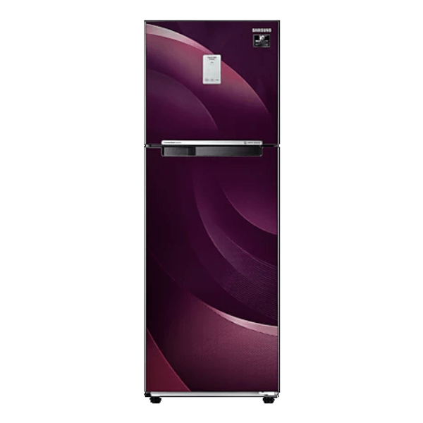 Samsung (RT30A3A234R) 265L 3 star Curd Maestro™ Double Door Refrigerator, Twirl red