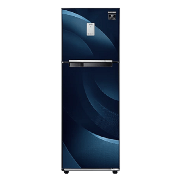 Samsung (RT30A3A234U) 265L Curd Maestro™ Double Door Refrigerator, Twirl Blue